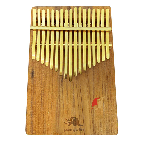 緬甸柚木板式實木拼接 金色鋼片 卡林巴拇指琴