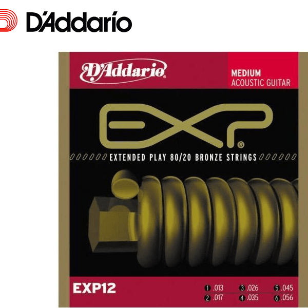 木吉他弦 DADDARIO EXP12 黃銅 13-56