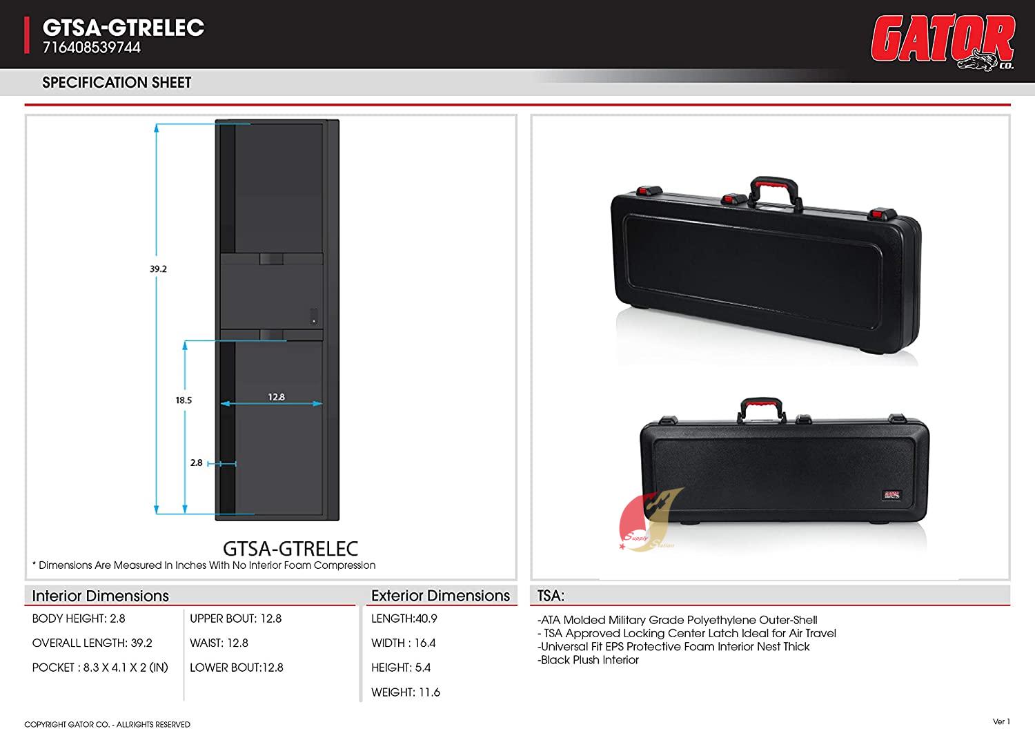 Gator case GTSA-GTRELEC 電吉他硬盒