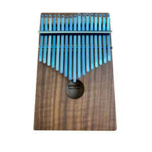 胡桃木 鍍鈦鋼片海軍藍 箱式實木 卡林巴琴 拇指琴