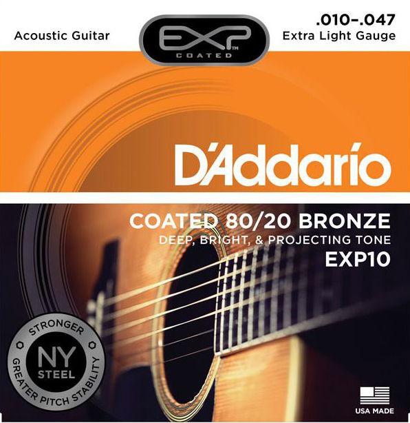 D’addario EXP10 10-47 木吉他弦 80/20 BRONZE 黃銅