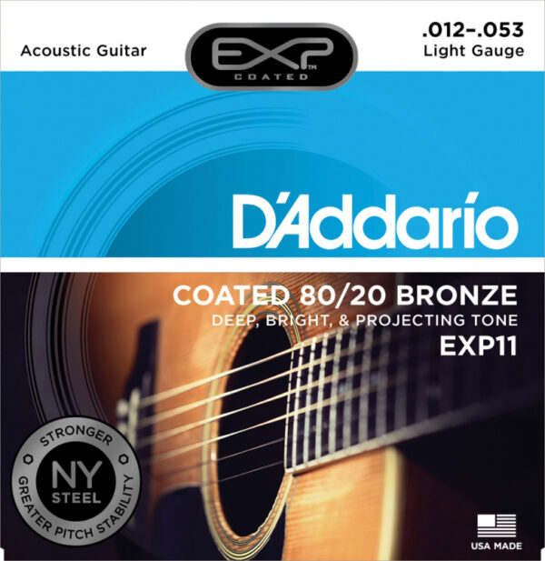 D’addario EXP11 12-53 木吉他弦 80/20 BRONZE 黃銅