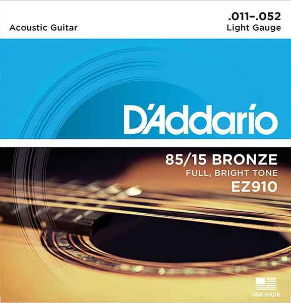 D’addario EZ910 11-52 木吉他弦 85/15 BRONZE